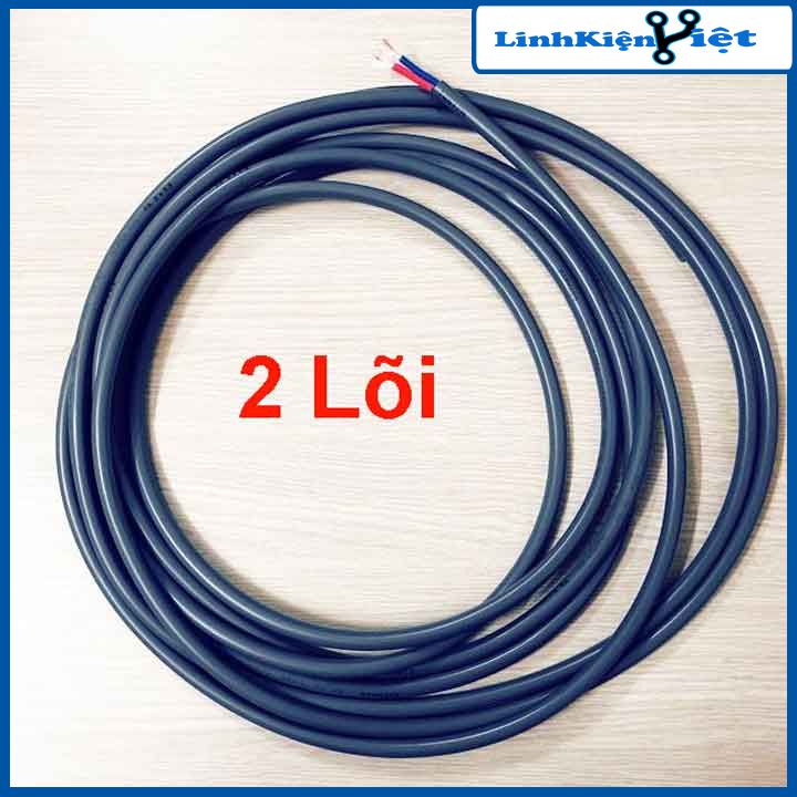 1 mét dây điện nhiều lõi đen tròn 0.3mm 2 lõi/3 lõi/4 lõi chất liệu dây đồng 100% loại tốt