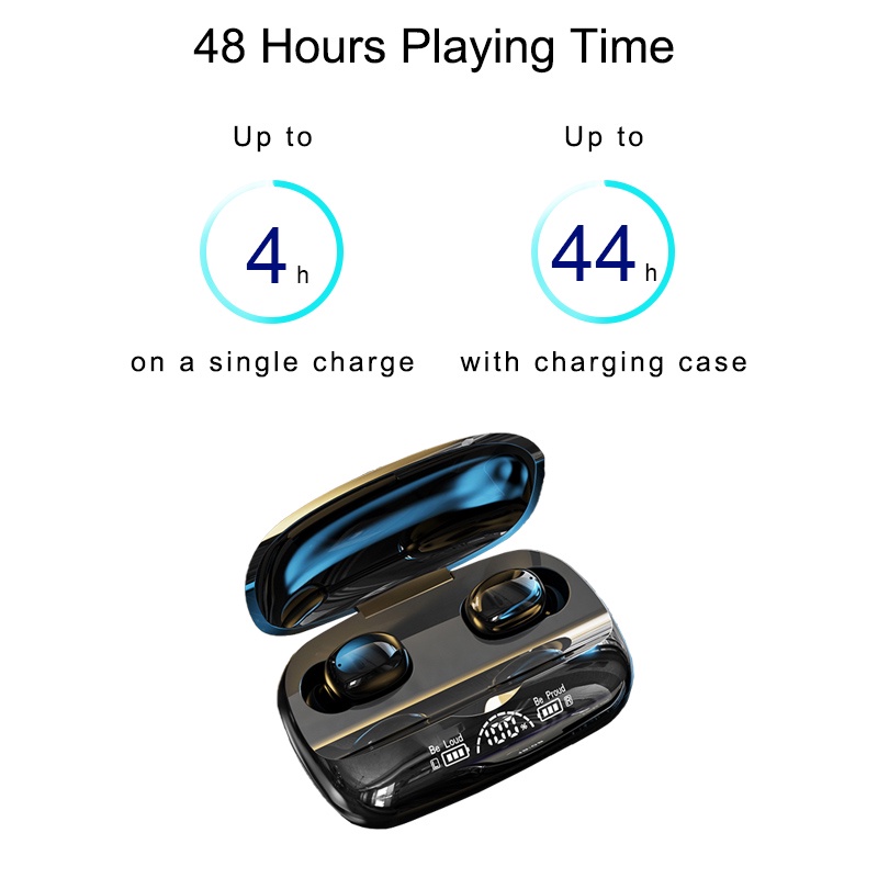 Tai Nghe Không Dây Tws Floveme TG03 Chống Nước Cảm Ứng 9D Bluetooth 5.2 2200mAh ,Pin Trâu Phong Cách Thể Thao