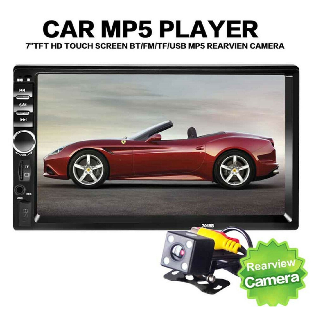 7018B 5th 7 '' Bluetooth 2Din Ô tô stereo Radio HD Màn hình điện dung Máy nghe nhạc MP5 có camera | BigBuy360 - bigbuy360.vn