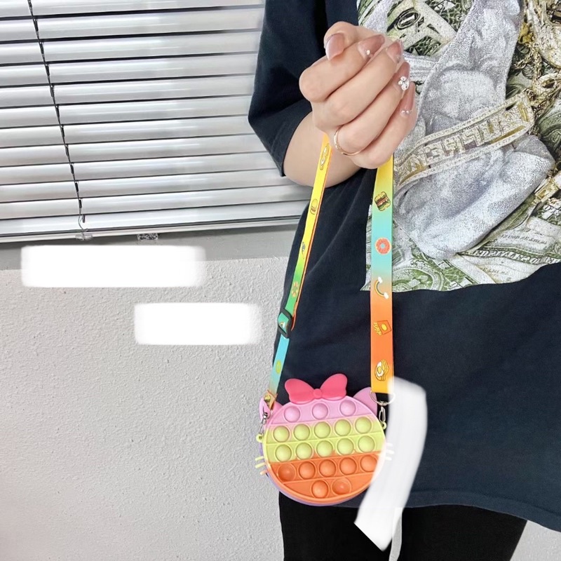 Túi đeo chéo pop it giảm căng thẳng bóp bong bóng hình chuột mickey