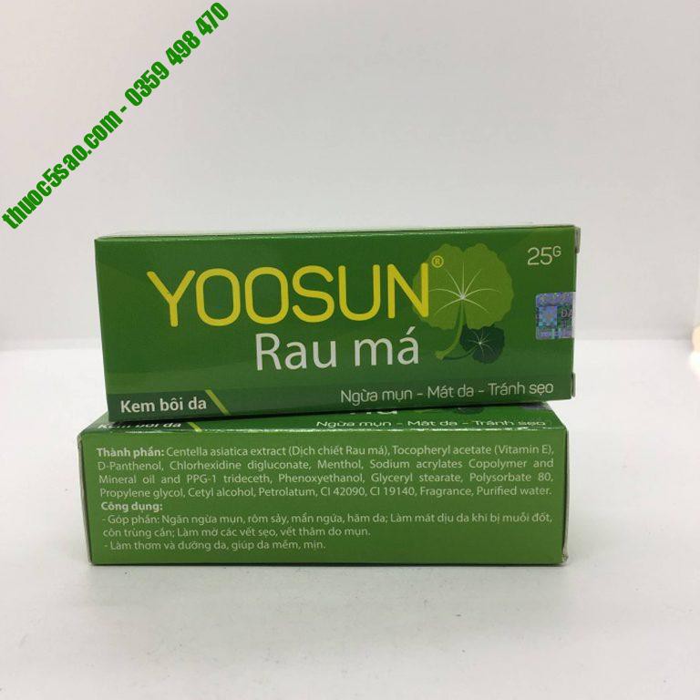 Yoosun rau má kem hỗ trợ ngừa mụn, mát da Tuýp 25g