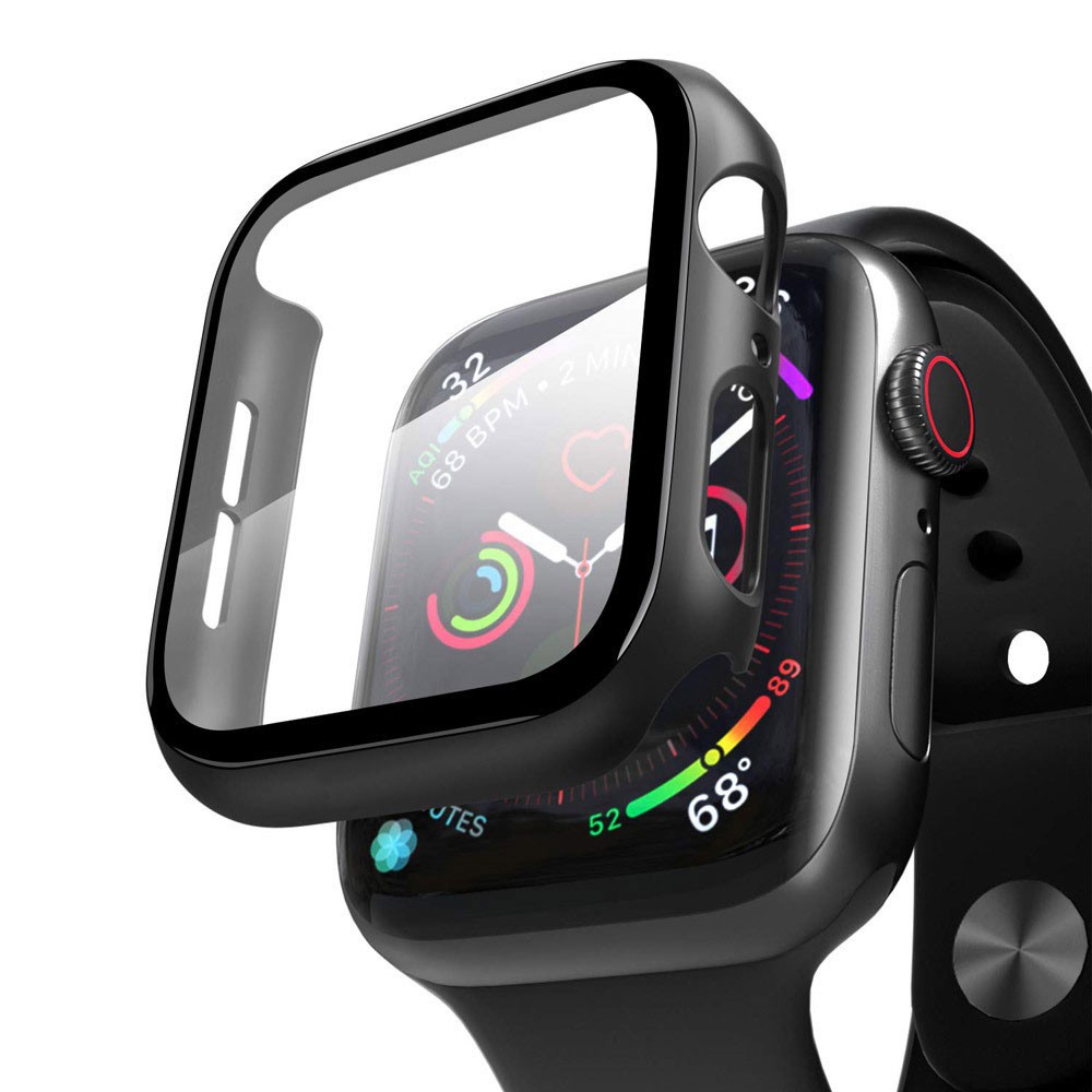 Case Apple Watch NHỰA Kèm Kính Cường Lực Dành Cho Series 1/ 2/ 3/ 4/ 5 Và Size 38mm 40mm 42mm 44mm