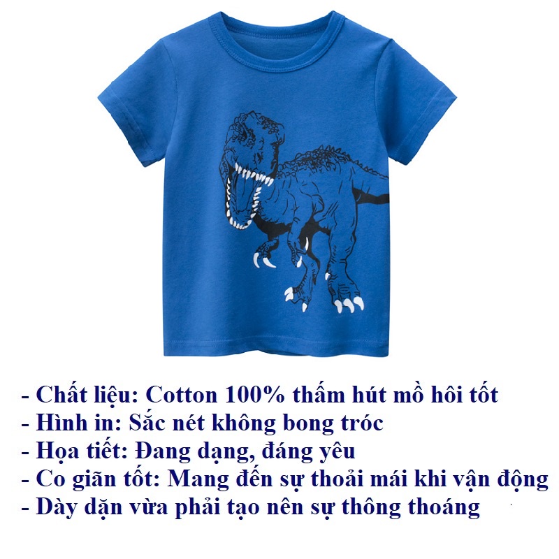 Áo bé trai cộc tay hàn quốc mùa hè thời trang cho trẻ em 2 đến 8 tuổi SKIDS