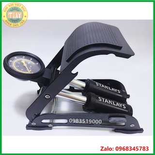 Bơm đạp chân STANLAY 2 ống - Bơm đạp chân đa năng - Bơm xe máy,xe đạp,xe hơi nhập khẩu