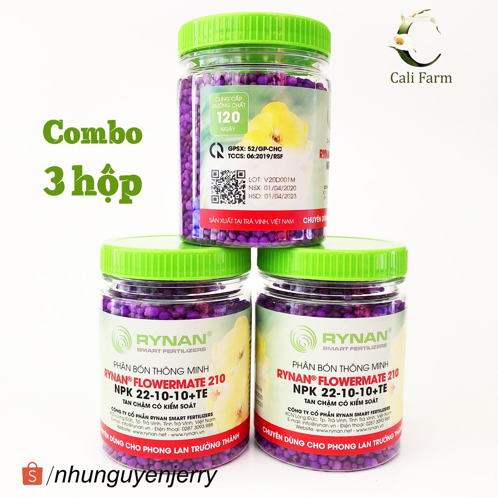 [Combo 3 hộp ] Phân tan chậm RYNAN 210 - 150g [sieutietkiem]