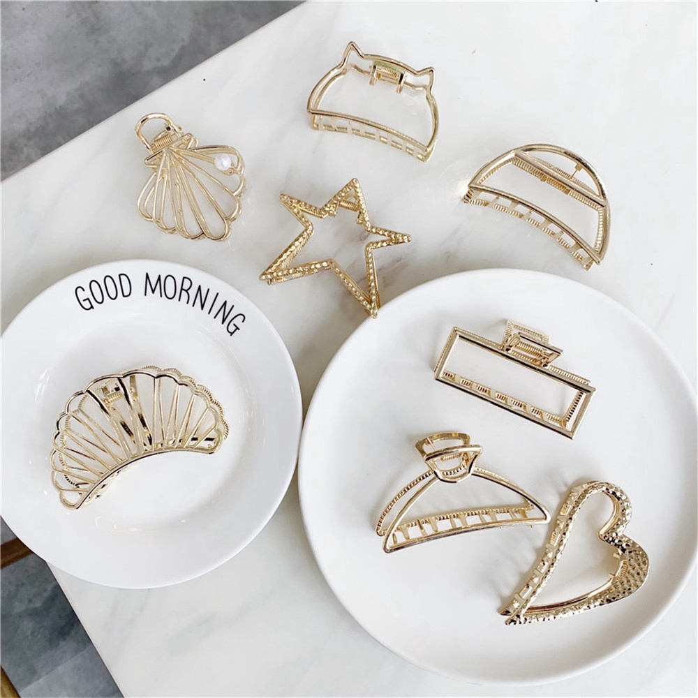 Kẹp tóc vàng thiết kế sáng tạo thời trang cho nữ