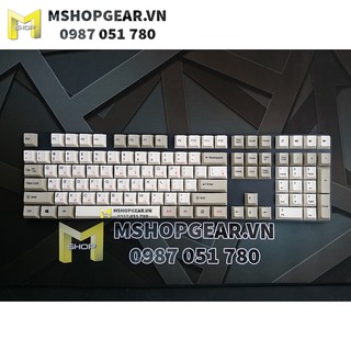 Nút nhựa gắn bàn phím cơ song ngữ Anh - Hàn Quốc màu trắng - xám 108 nút chất lượng tốt, giá rẻ