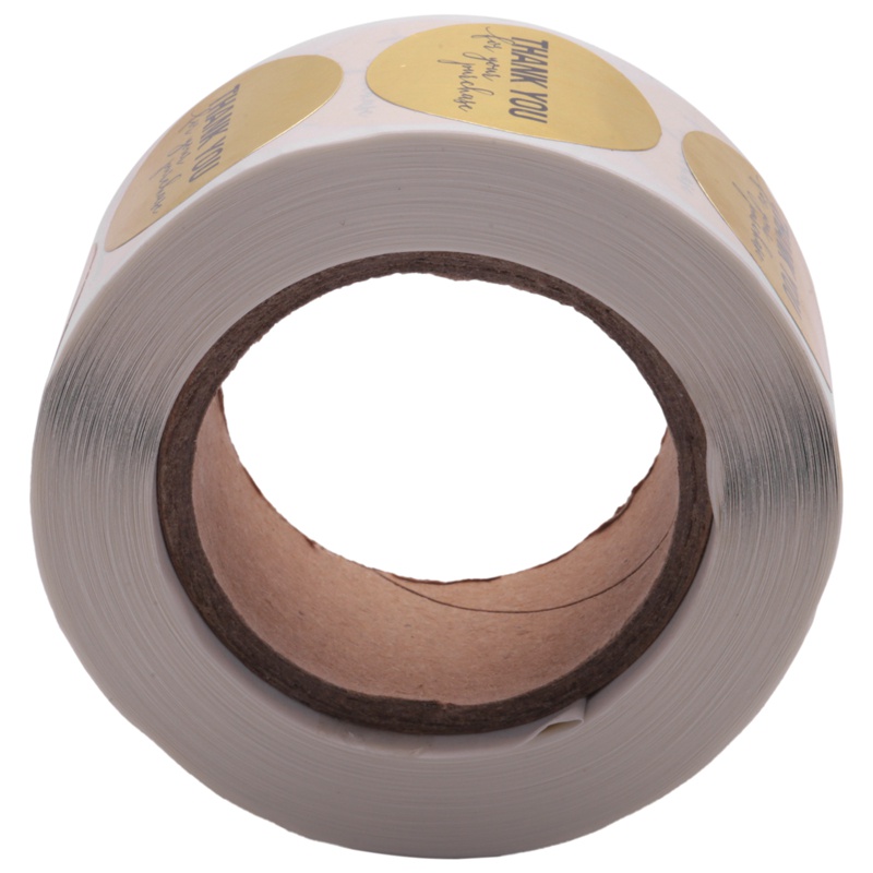 Cuộn 500 nhãn dán tròn 1 inch in chữ Thank You For Your Purchase