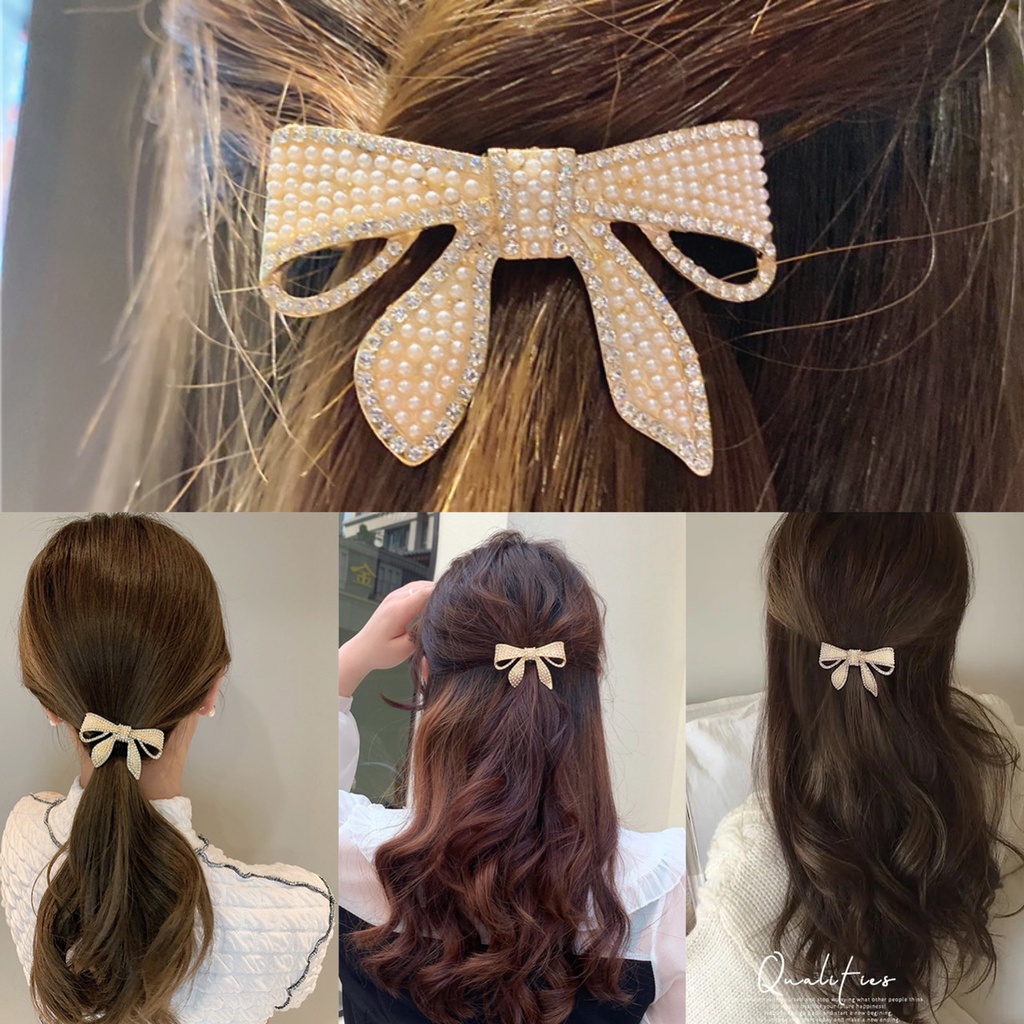 Kẹp tóc mái đính đá nhiều mẫu phong cách