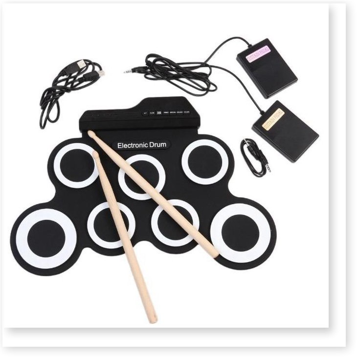 🔖[HnL] Trống điện tử cho bé học nhạc Electronic Drum Portable USB