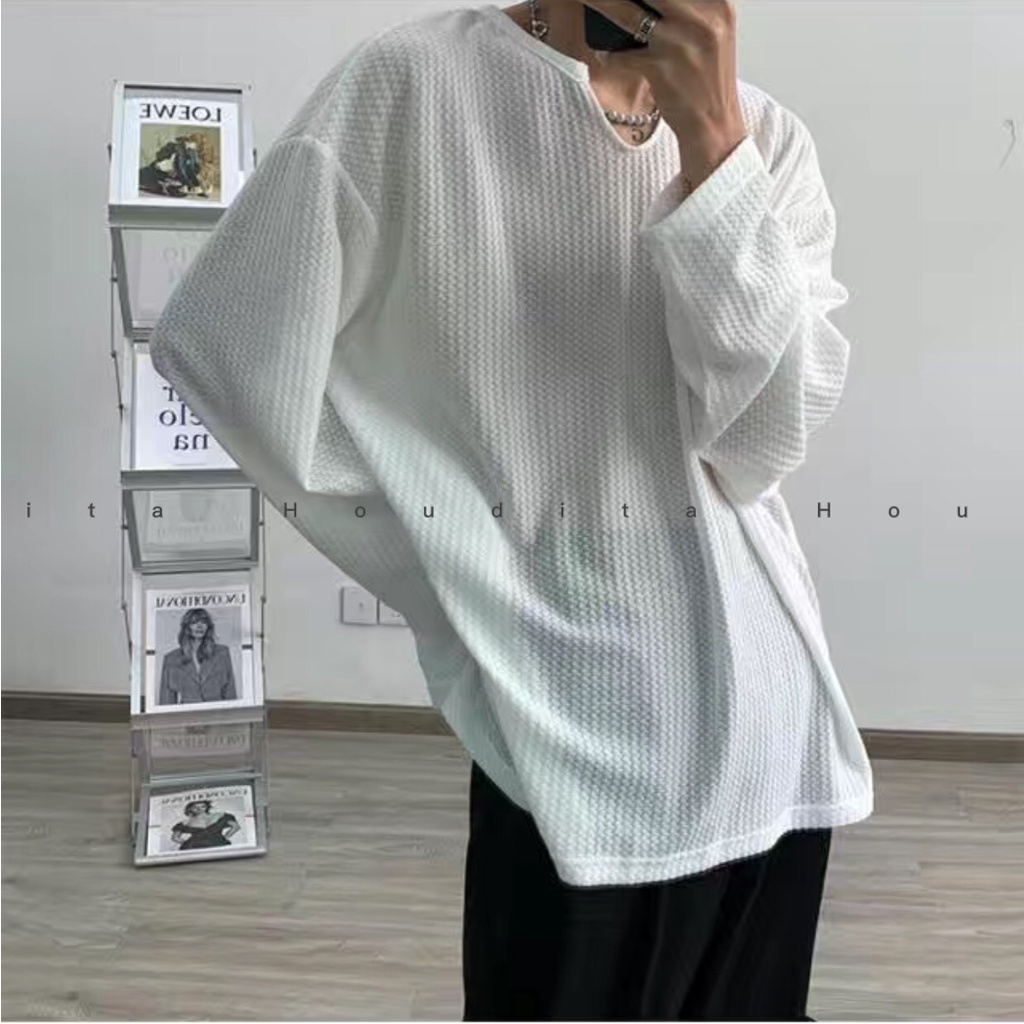 Áo thun nam tay dài - vải thun mềm mịn phong cách trẻ trung Hàn Quốc -HOUDITA - SATD001 | BigBuy360 - bigbuy360.vn
