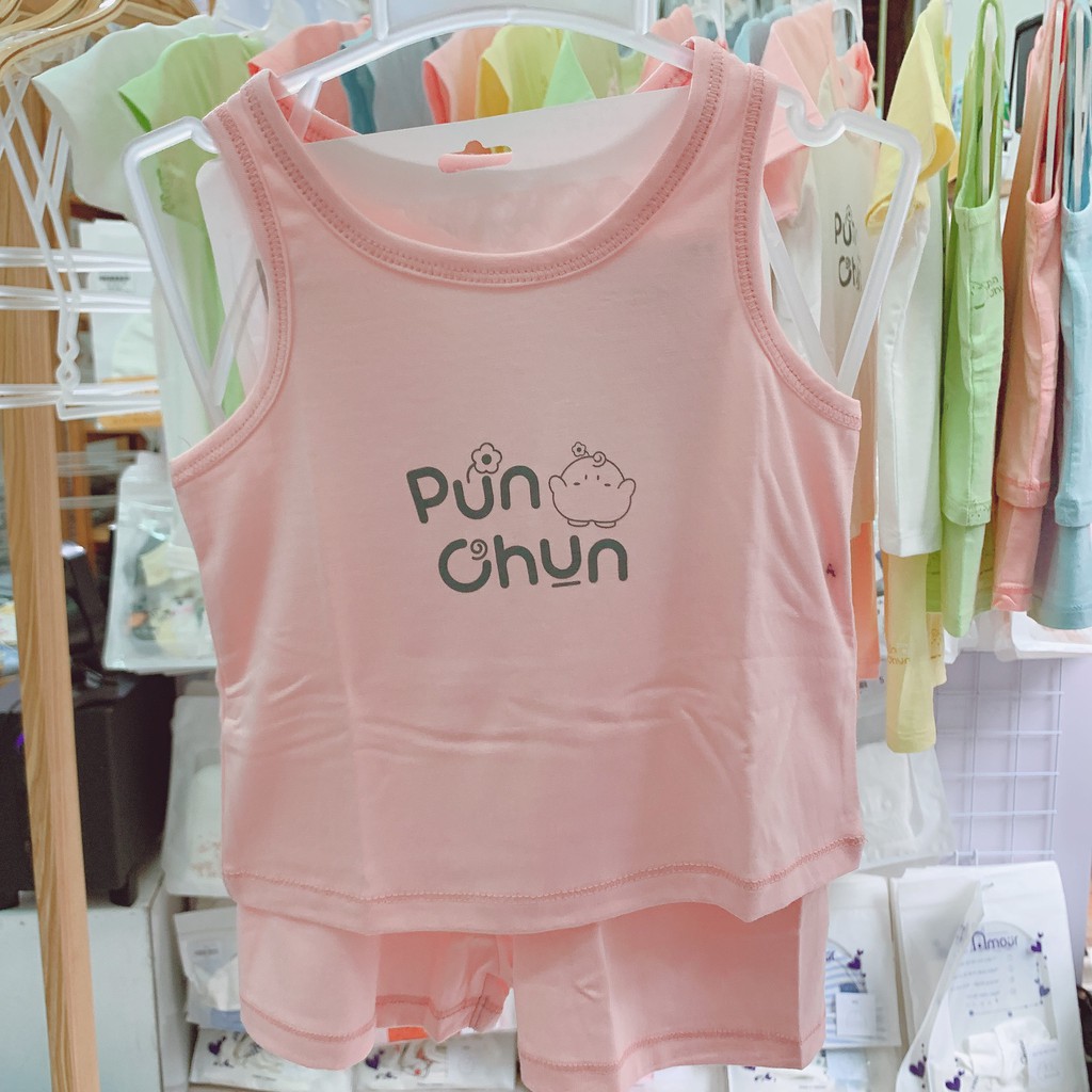 BỘ BA LỖ, SÁT NÁCH PUNCHUN CHO BÉ (6M-5Y) CHẤT COTTON MỀM MÁT, MÀU SẮC ĐẸP