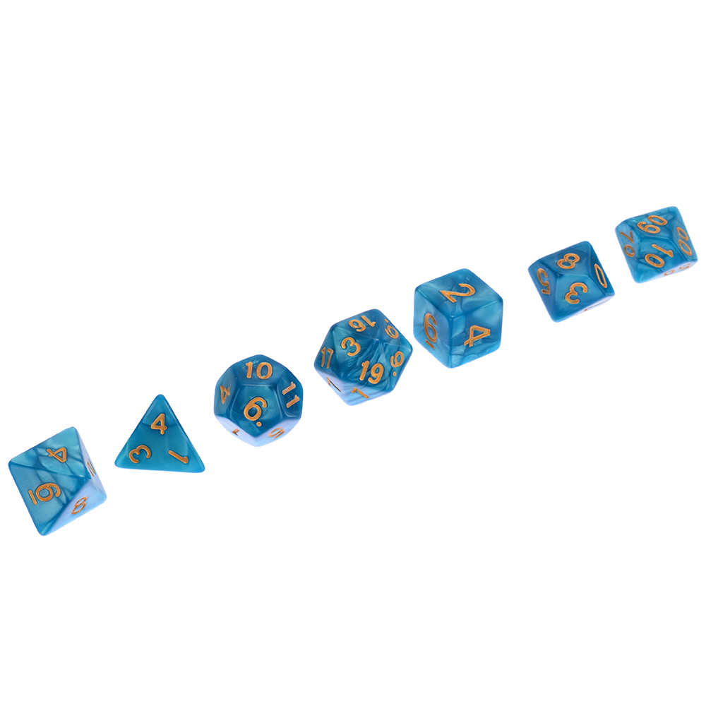 7 Xúc Xắc Đa Diện 16mm Cho Dungeons Và Dragons Dice Dnd Rpg Blue Hengmatimevo