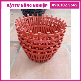 Combo 5 bộ chậu nhựa giả gỗ trồng lan phi 20