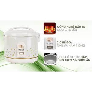 Mua Nồi cơm điện 3L Happycook HC-300 - Bảo Hành 12 Tháng Chính Hãng