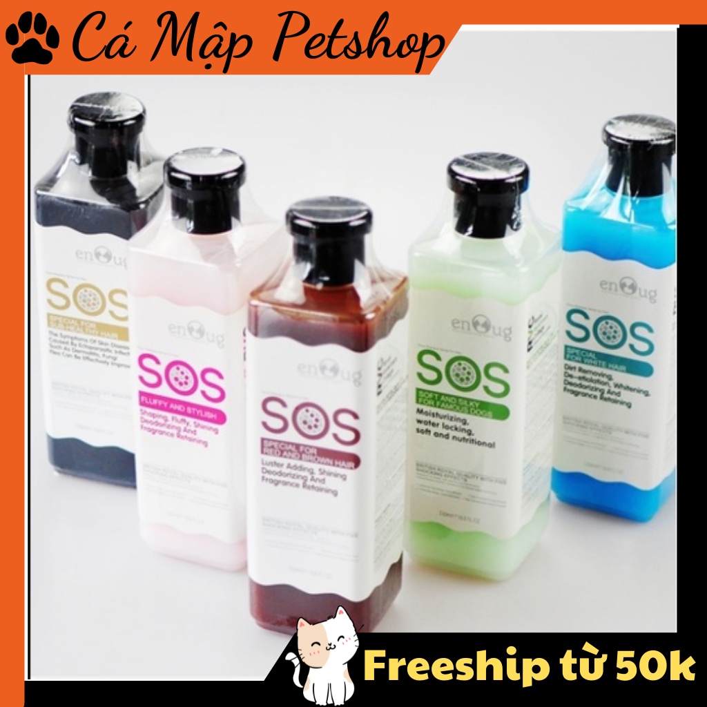 [Mã 44FMCGSALE1 giảm 10% đơn 250K] Sữa tắm cho mèo, Sữa tắm SOS cho chó mèo Chai 530ml