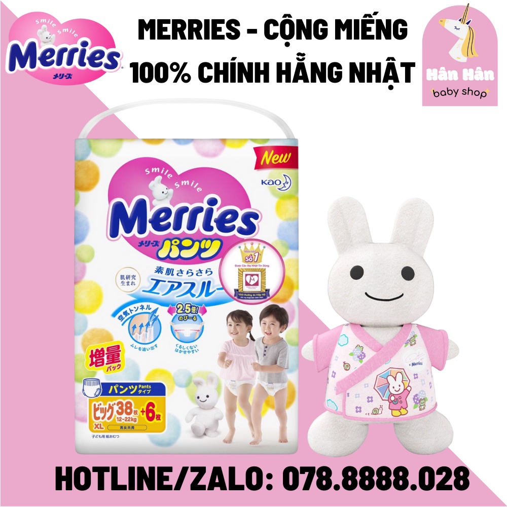 Bỉm Tã Dán/Quần Merries Nội Địa Nhật Đủ Size NB96/S88/M68/M64/L50/XL44/XXL28