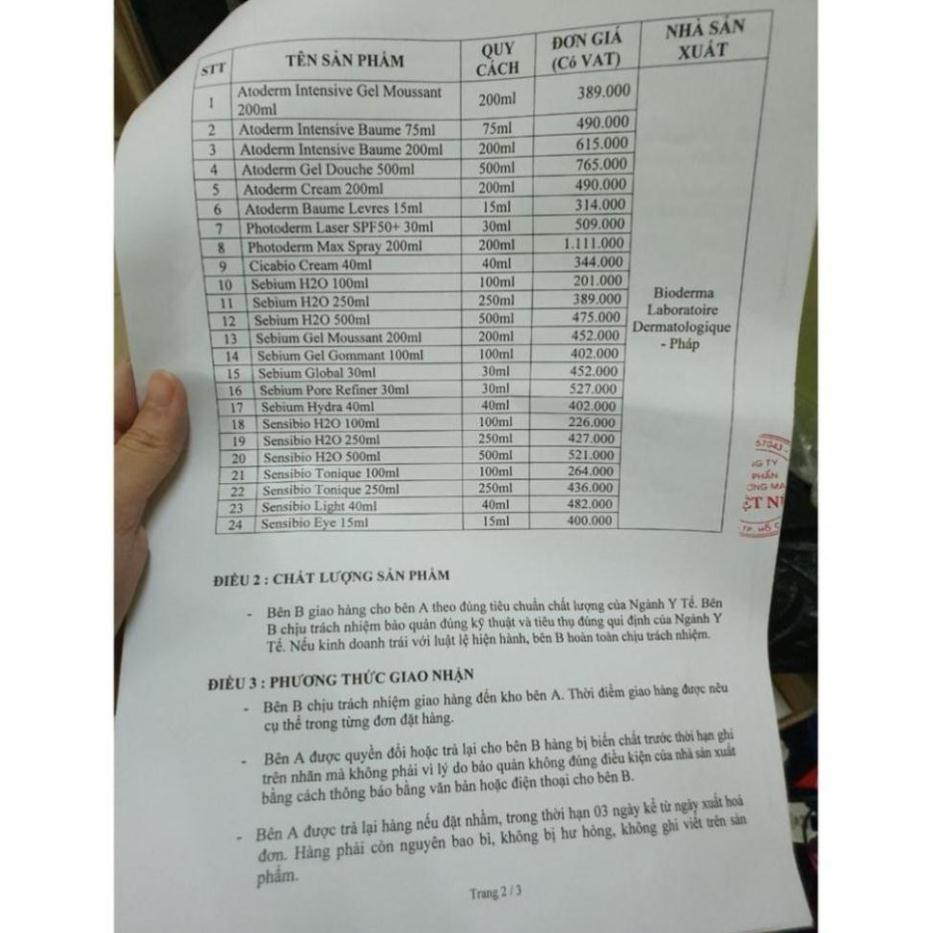 [Siêu Giảm Gía]Nước Tẩy Trang Bioderma H2O Pháp (mẫu 500ml) | BigBuy360 - bigbuy360.vn