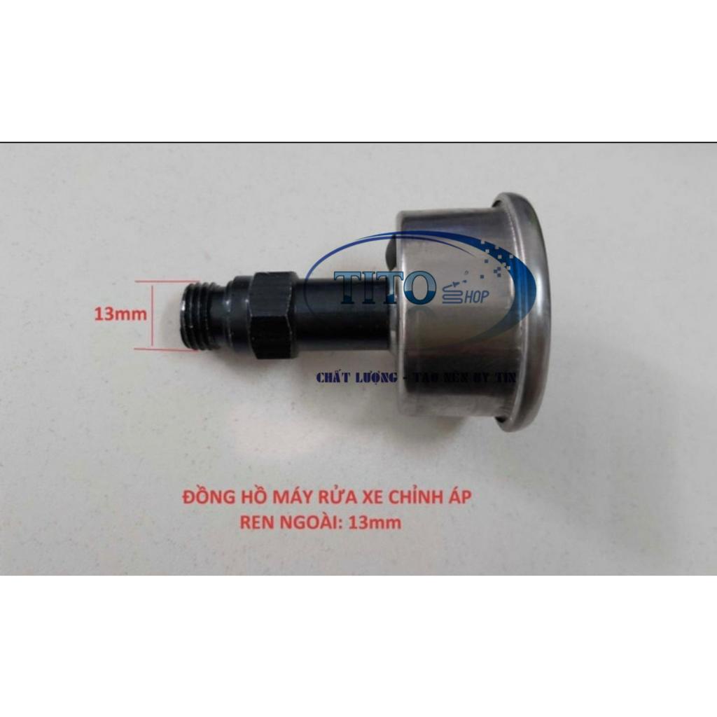 Đồng hồ đo áp lực nước máy xịt rửa cao áp - Phụ kiện máy rửa xe (chuyên dụng cho dòng máy ZUKUI và OSAKA )