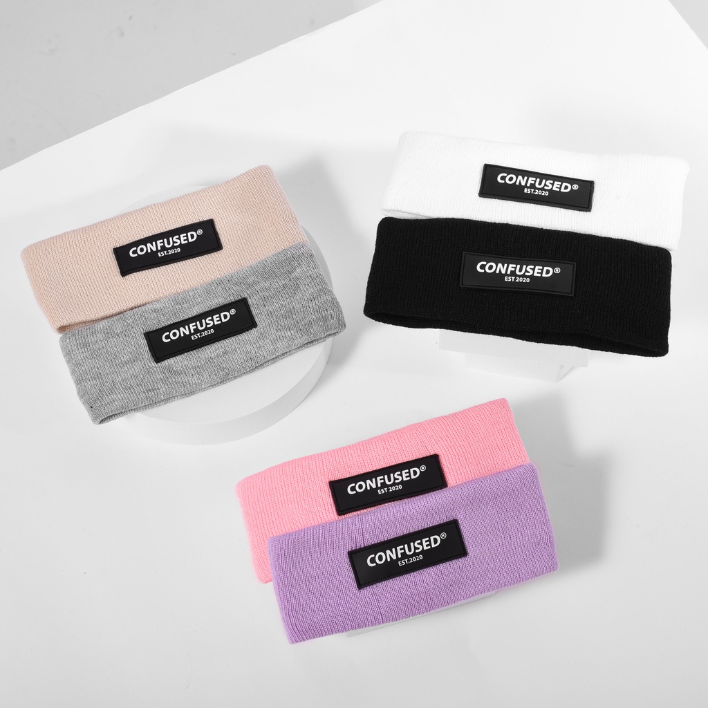 [HEADBAND] Băng Đô nam nữ localbrand CONFUSED, FORM dài CHẤT dày và mịn, phụ kiện đi chơi, tập thể dục (6 màu)