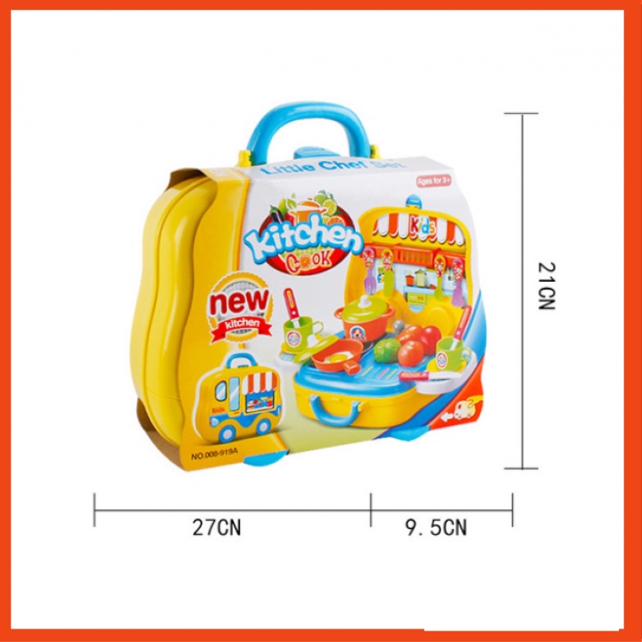 Đồ chơi nấu ăn hình vali ô tô cho bé