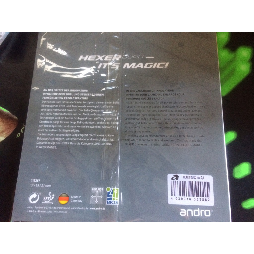 Mặt vợt bóng bàn andro hexer duro