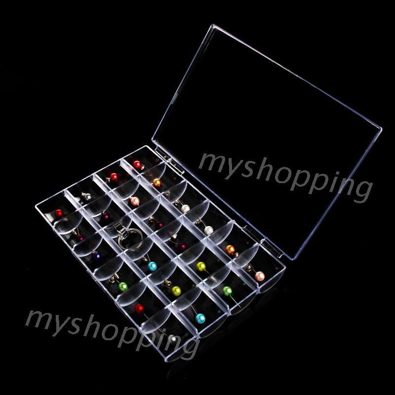 Hộp Nhựa Acrylic Trong Suốt Thiết Kế 24 Ngăn Đựng Trang Sức