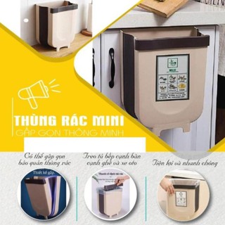 ⚡SIZE LỚN⚡Thùng Rác Gập Gọn Cài Cánh Cửa Hoặc Đặt Trên Mặt Sàn