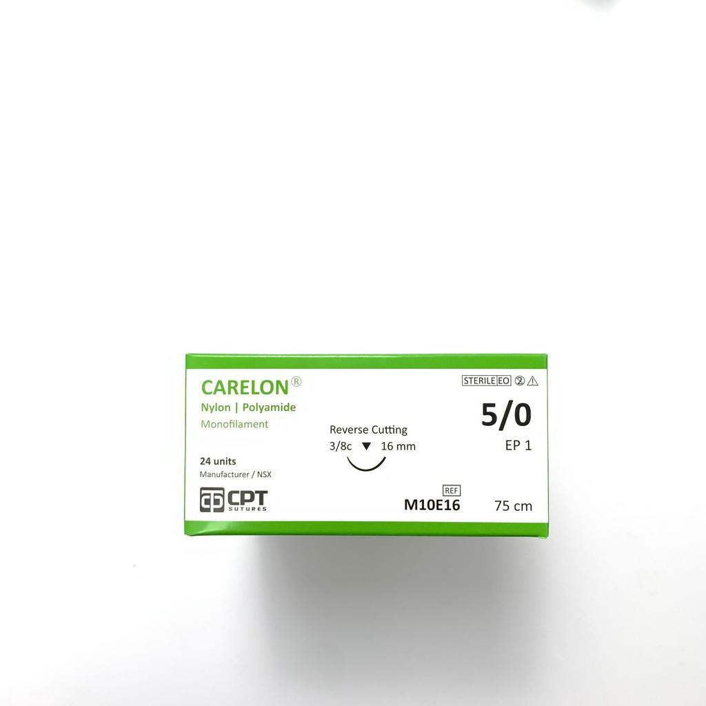 Lẻ 1 tép chỉ phẫu thuật CPT Carelon Silk Prolene CATGUT dùng khâu da, nhấn mí má lúm , thẩm mỹ đủ size  không tan tan ch
