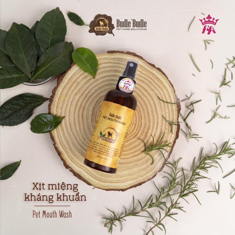 [ 120ml ] Trọn bộ Nhỏ mắt - Vệ sinh tai - Vệ sinh mắt - Xịt miệng cho cún Budle’Budle
