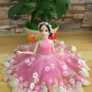 Búp bê váy hồng 12 khớp 