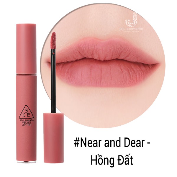 Son kem 3CE Velvet Lip Tint Near and Dear màu Hồng đất