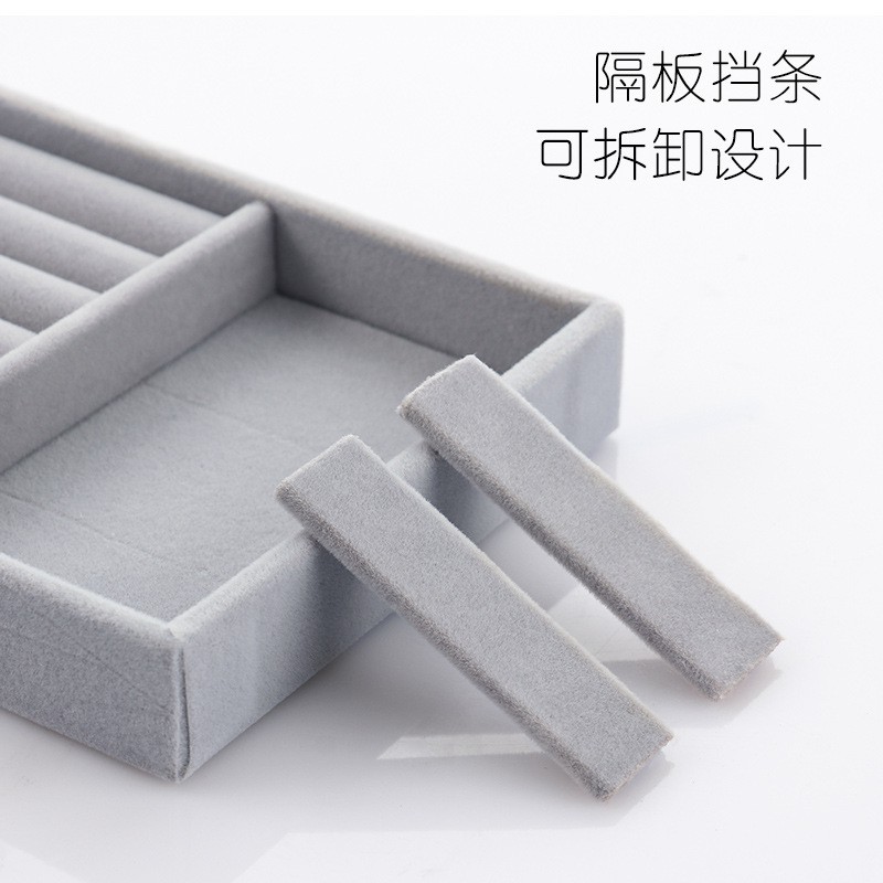 Khay Vải Nhung Dùng Trưng Bày Đồ Trang Sức Nhiều Ngăn Tiện Lợi