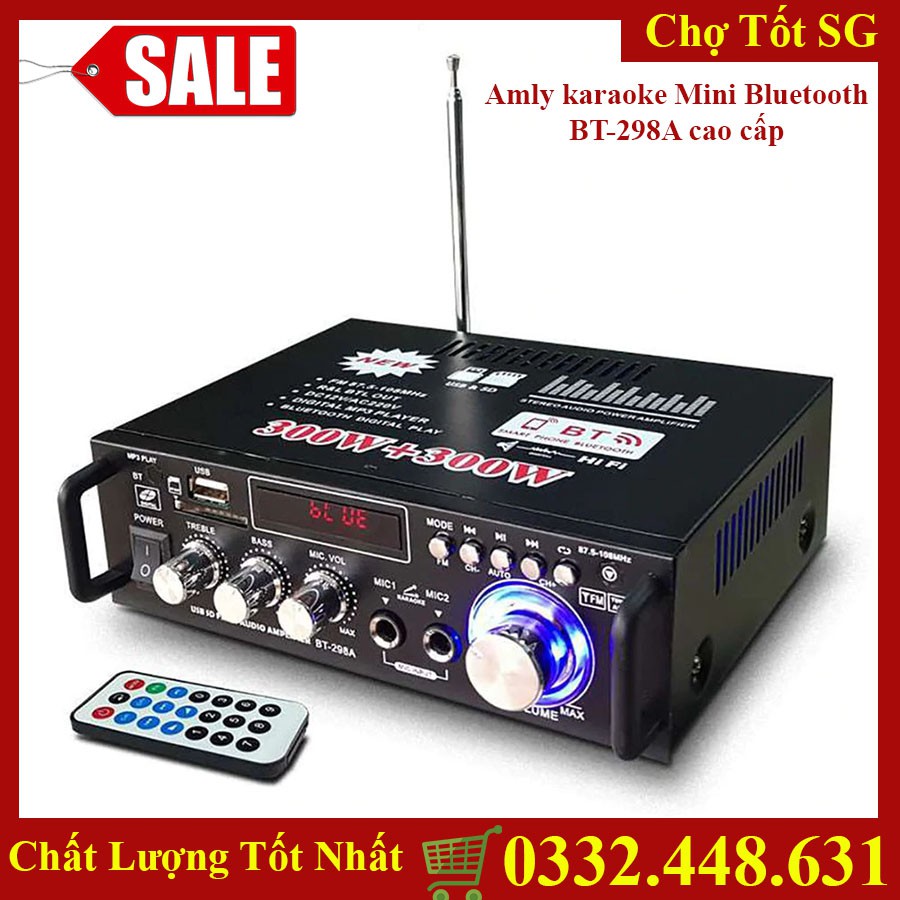 Amly Karaoke Mini Bluetooth BT-298A Cao Cấp, Chức Năng Đa Dạng, Nhỏ Gọn, Tiện Lợi