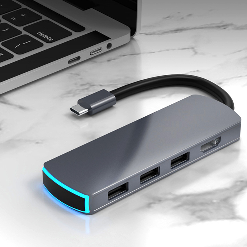 Bộ Chuyển Đổi 6 Trong 1 Usb C Cho Macbook Pro / Air 2020 / 2019 / 2018 Với 4k Usb-c Sang Hdmi, 3 Usb 3.0