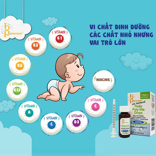 Siro Bổ Sung Vitamin Khoáng Chất Pedia Poly-Vite Drops Mẹ Khỏi Lo Con Biếng Ăn, Suy Dinh Dưỡng