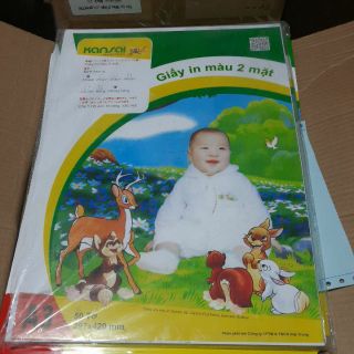 Combo 5 tập-10 tập giấy in màu kansai 2 mặt a3 định lượng 220gsm