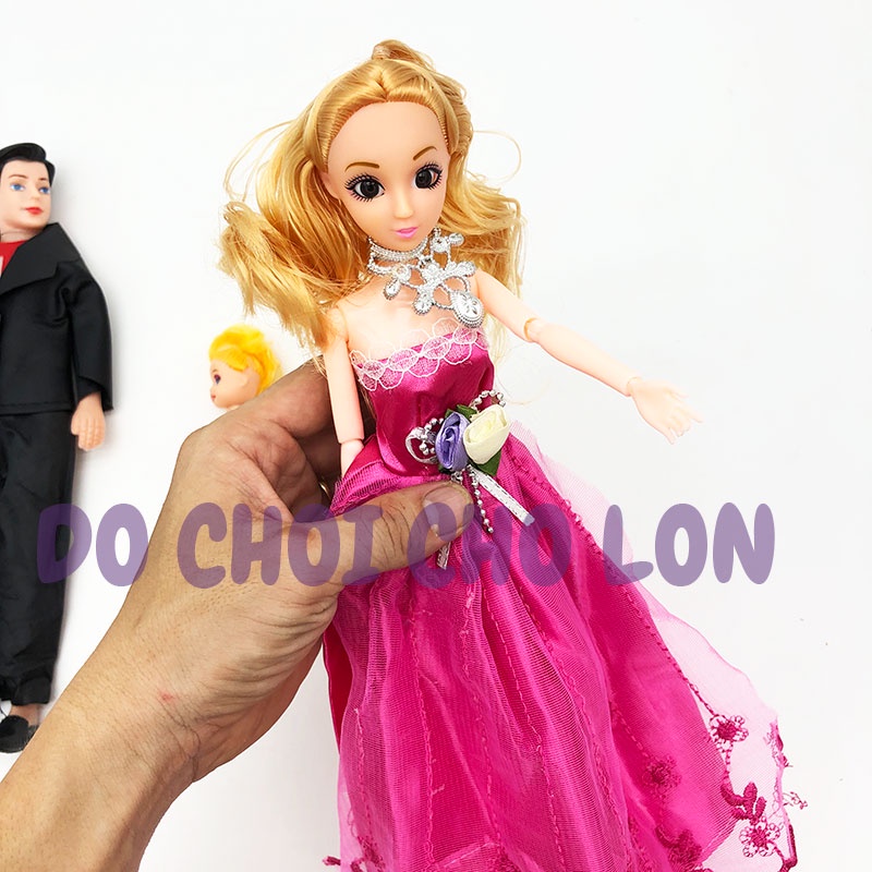 Đồ chơi búp bê gia đình cô dâu và chú rể có khớp