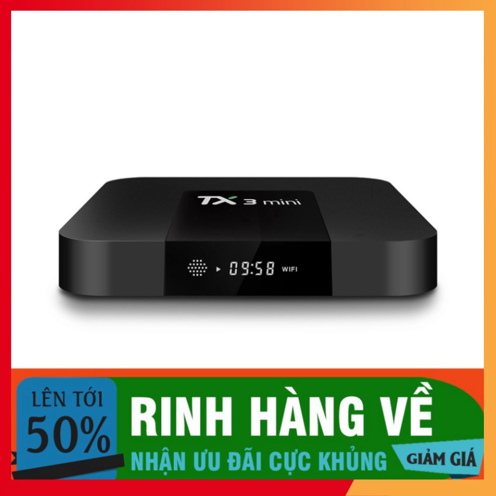 GIÁ SẬP SÀN Android Tivi Box TX3 mini - 2G Ram và 16G bộ nhớ, Bluetooth, AndroidTV 9 - Phiên bản 2021 ..