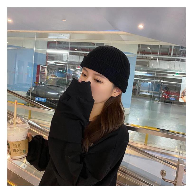 Mũ Len Beanie Trơn Giữ Ấm Retro Nam Nữ Unisex Hàn Quốc Nón Len Đan Hình Dưa hấu Thu Đông Checkin Đà Lạt