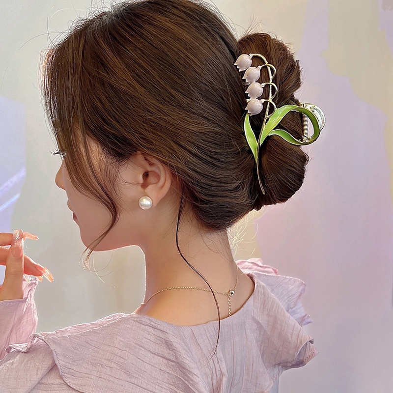 Kẹp TóC HìNh Chuông Hoa Lan ThờI Trang Cho Nữ