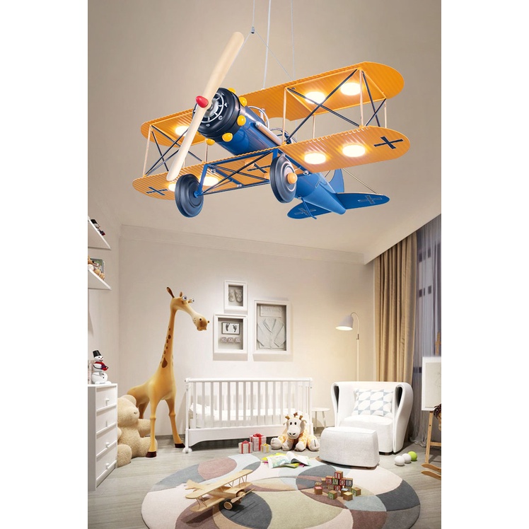 Đèn trần phong cách phim hoạt hình - Máy bay đèn led trang trí phòng ngủ trẻ em đa sắc màu DT28