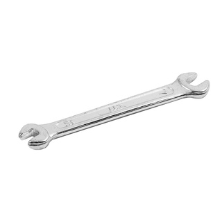 Silver tone 5.5mm x 7mm u shape double open-end wrench tool