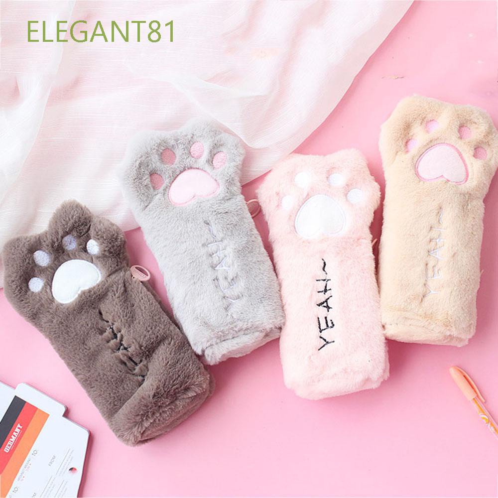 1 Túi Đựng Bút Bằng Vải Bông Mềm Cỡ Lớn Họa Tiết Hoạt Hình Nhiều Màu Dễ Thương Cho Bé