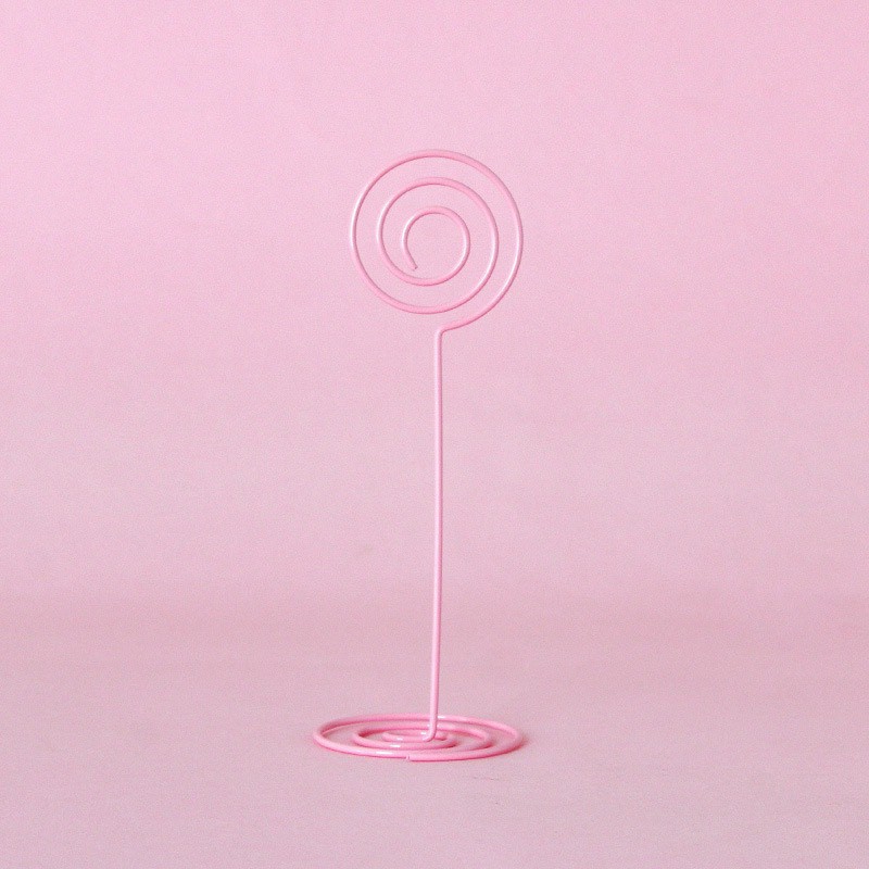 KẸP ẢNH ĐẾ XOẮN TRANG TRÍ BÀN HOẠT HÌNH MÀU HỒNG PASTEL