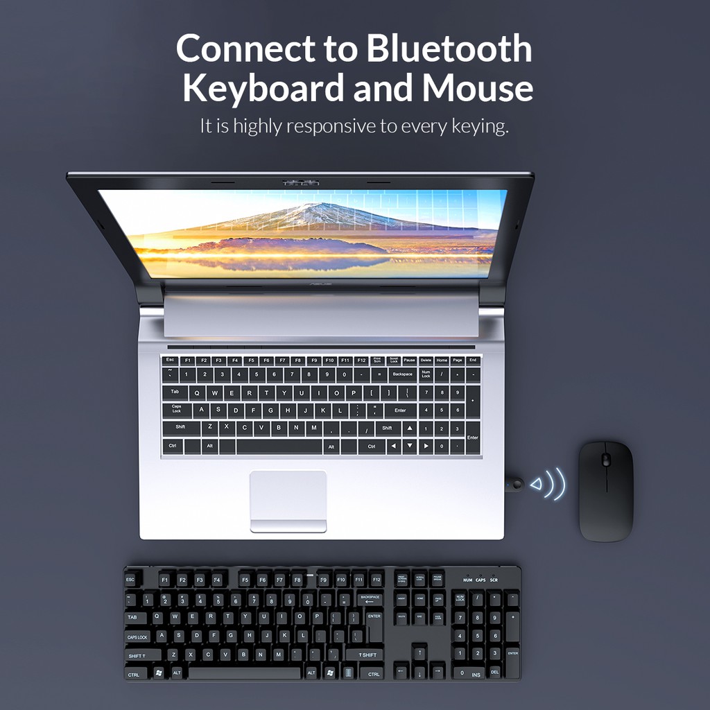 USB Bluetooh 5.0 Orico  Hỗ Trợ Kết Nối Bluetooth Cho Laptop / PC - Hàng Chính Hãng