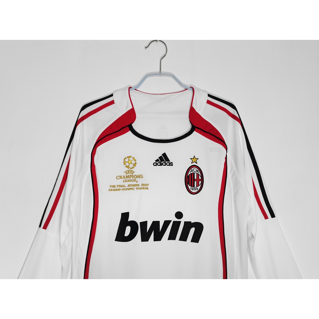 Áo Bóng Đá Dài Tay Phong Cách Retro Milan UCL FINAL Away 06-07