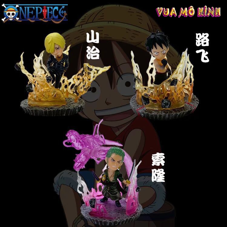 Mô hình One Piece - Figure One piece Luffy, ACE, Sanji trạng thái chiến đấu cực đẹp