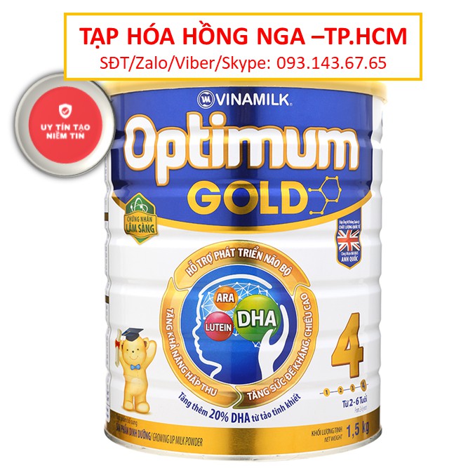 [ Giá Hủy Diệt ] SỮA BỘT OPTIMUM GOLD 4 1,45KG (mẫu mới tăng cường DHA)