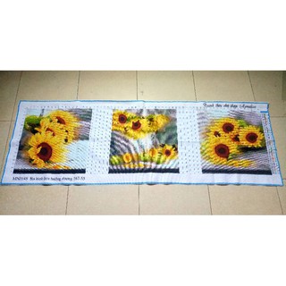 Tranh thêu bộ 3 bức Hoa Hướng Dương - đã thêu thành phẩm chưa đóng khung